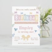 Invitation Anniversaire le plus heureux sur Terre Anniversair (Debout devant)