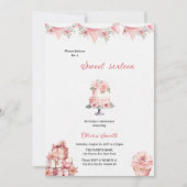Invitation anniversaire le plus rose pour les filles invitati (Devant)