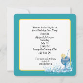 Invitation Anniversaire Lemonade Boire sur un rocher de plage (Dos)