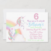 Invitation Anniversaire Licorne (Devant)