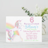 Invitation Anniversaire Licorne (Debout devant)