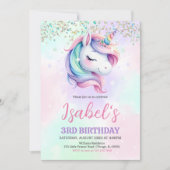 Invitation Anniversaire Licorne (Devant)