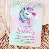 Invitation Anniversaire Licorne