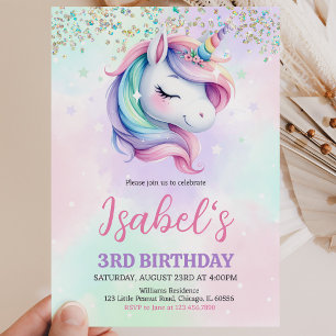 Invitation Anniversaire Licorne