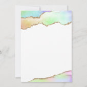 Invitation Anniversaire Licorne Arc-en-Ciel Enfants (Dos)