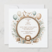 Invitation Anniversaire Lion Cub Cadre photo (Dos)