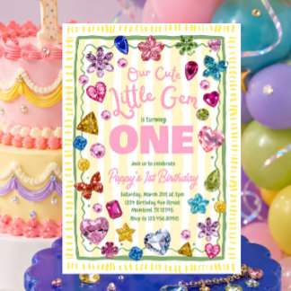 Invitation Anniversaire Little Gem Rhinestone