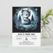 Invitation Anniversaire Loup de la Jungle Enchantée (Debout devant)