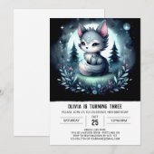 Invitation Anniversaire Loup de la Jungle Enchantée (Devant / Derrière)