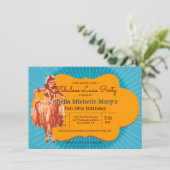 Invitation Anniversaire Luau Party Retro Style Pinup (Debout devant)