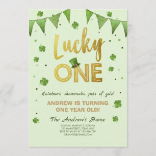 Invitation Anniversaire Lucky One First Birthday G