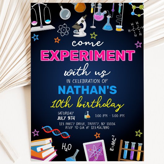 Invitation Anniversaire Mad Science
