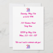 Invitation anniversaire magique 1 an Modifiable (Dos)