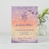 Invitation Anniversaire magique avec chiot adorable (Debout devant)