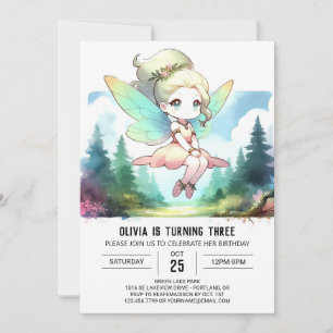 Invitation Anniversaire magique de la petite fée