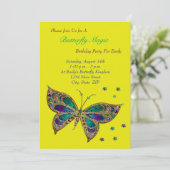 Invitation Anniversaire magique des papillons (Debout devant)