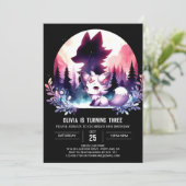 Invitation Anniversaire Magique Loup Enfants (Debout devant)