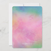 Invitation Anniversaire magique mignon de Caticorn | (Dos)