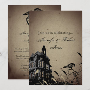 Invitation Anniversaire Maison Gothique Vintage Co