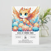 Invitation Anniversaire Majestic Boho Dragon (Debout devant)