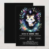 Invitation Anniversaire Majestic Boho Tiger (Devant / Derrière)