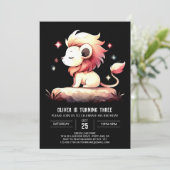 Invitation Anniversaire Majestic Custom Lion (Debout devant)