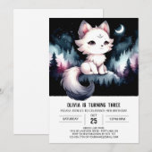 Invitation Anniversaire Majestic Fun Wolf (Devant / Derrière)