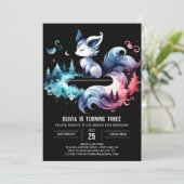 Invitation Anniversaire Majestic Fun Wolf (Debout devant)