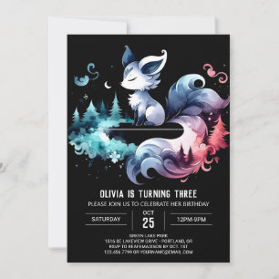Invitation Anniversaire Majestic Fun Wolf