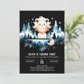 Invitation Anniversaire Majestic Minimaliste Lion (Debout devant)