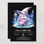 Invitation Anniversaire Majestic Pastel Wizard (Devant / Derrière)