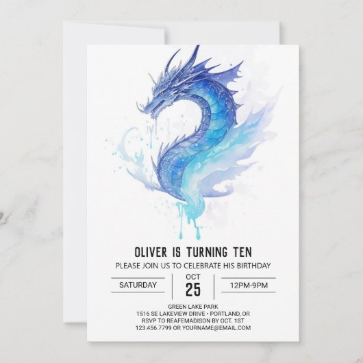 Invitation Anniversaire Majestic Roaring Fun (Devant)