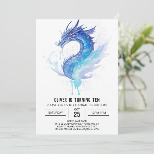 Invitation Anniversaire Majestic Roaring Fun (Debout devant)