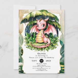 Invitation Anniversaire majestueux du dragon mythique