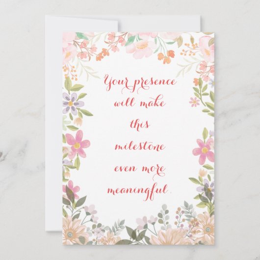 Invitation Anniversaire mariage (Dos)