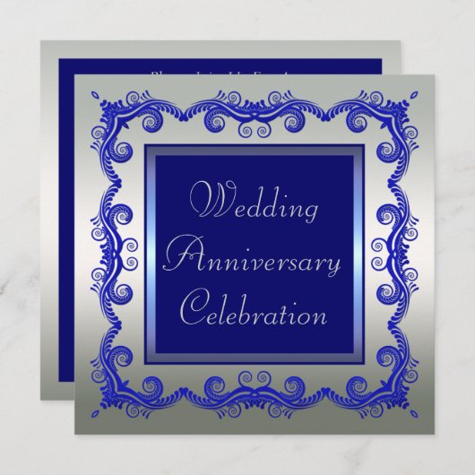 Invitation Anniversaire mariage (Devant / Derrière)