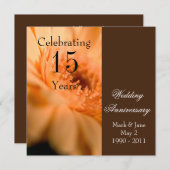 Invitation Anniversaire mariage (Devant / Derrière)