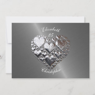 Invitation Anniversaire Mariage Anniversaire Silver Hearts St