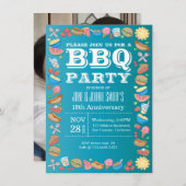 Invitation Anniversaire Mariage BBQ Fête d'anniversaire Barbe (Devant / Derrière)