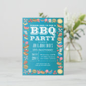 Invitation Anniversaire Mariage BBQ Fête d'anniversaire Barbe (Debout devant)
