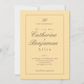 Invitation Anniversaire mariage Chat Couple Jaune (Dos)