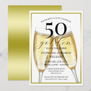 Invitation Anniversaire Mariage de l'année 50 d'or
