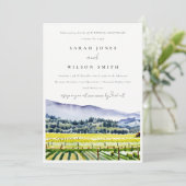 Invitation Anniversaire Mariage élégant de Napa Valley Vineya (Debout devant)