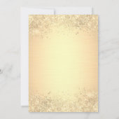 Invitation Anniversaire Mariage Elégant Gold Confetti (Dos)