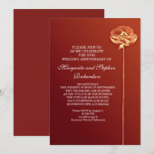 Invitation anniversaire mariage moderne (Devant / Derrière)