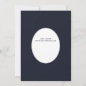 Invitation Anniversaire Mariage moderne PHOTO Blue Wreath (Dos)