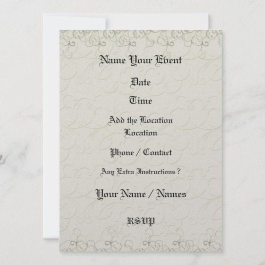 Invitation Anniversaire / Mariage - SRF (Dos)