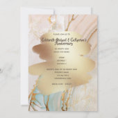 Invitation Anniversaire marin de l'orage doré de poulpe (Dos)