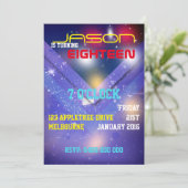 INVITATION ANNIVERSAIRE MASCULIN (Debout devant)