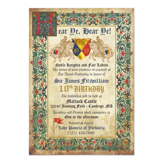 Invitation Anniversaire Medieval Joutant De Manuscrit De Zazzle Be Invitation Anniversaire Medieval Joutant De Manuscrit De Zazzle Be